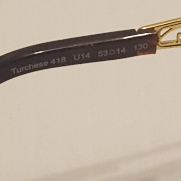 ROBERTO CAVALLI TURCHESE 418 U14 BROWN GOLD PLASTIC EYEGLASSES - Picture 6 of 8